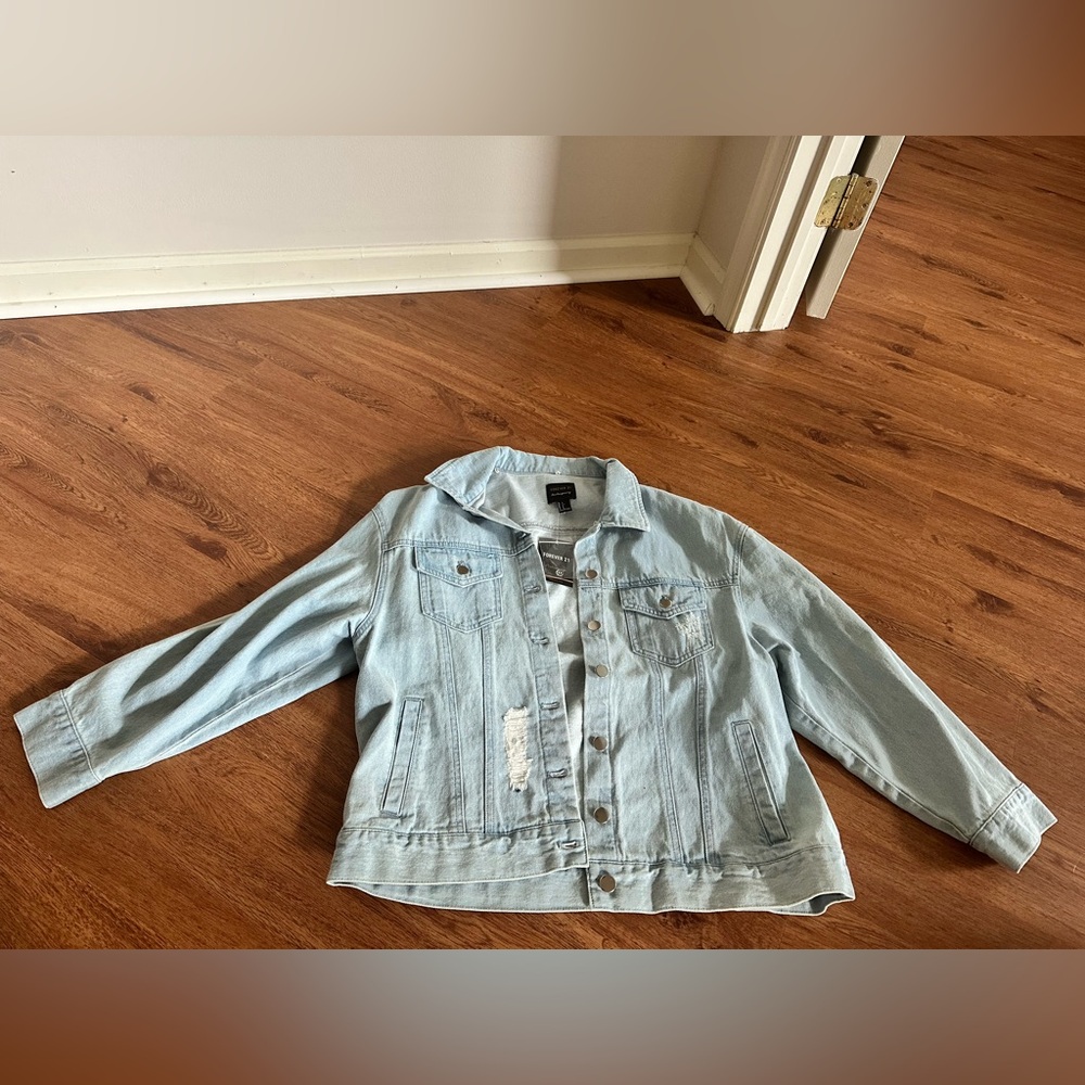 Forever 21 Light Blue Jean Jacket